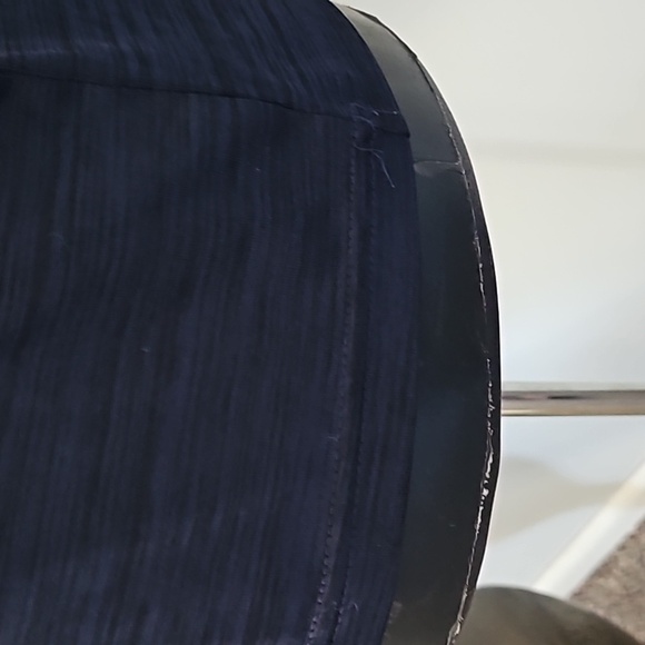 adidas Heather Dark Blue Short Sleeve Tee with White Stripes - Picture 6 of 13